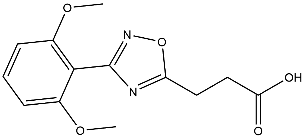 3-(2,6-Dimethoxyphenyl)-1,2,4-oxadiazole-5-propanoic acid Structure