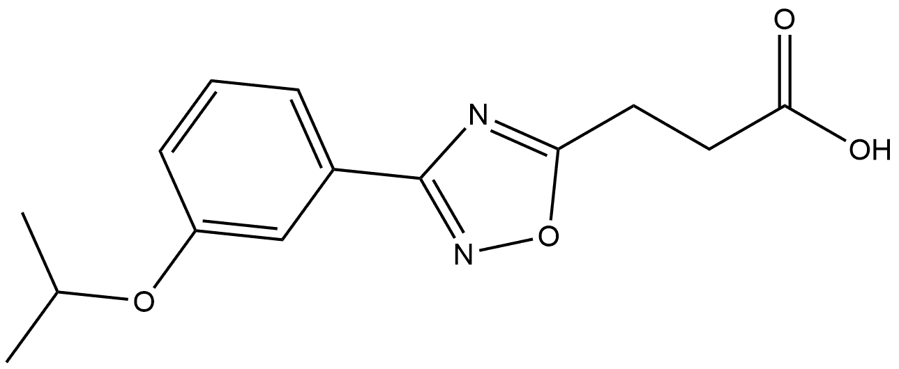 3-[3-(1-Methylethoxy)phenyl]-1,2,4-oxadiazole-5-propanoic acid Structure