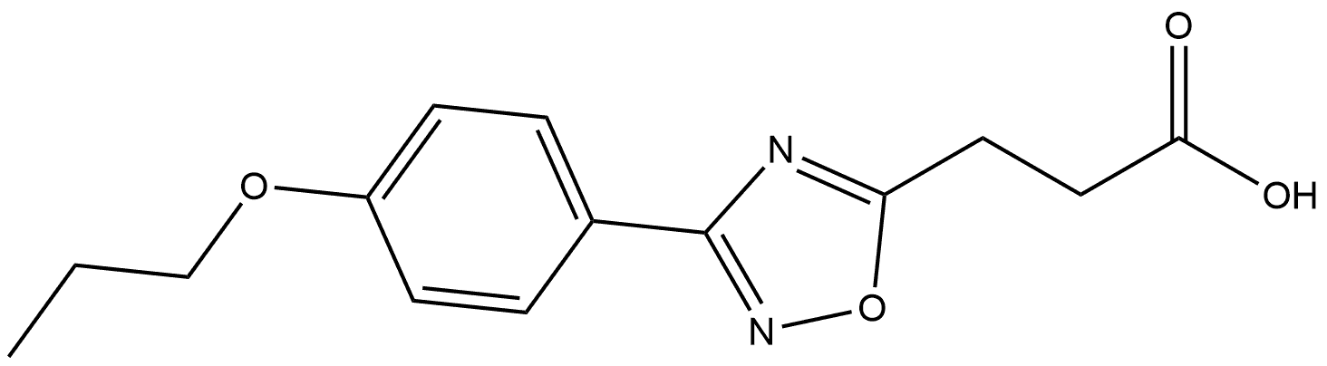 3-(4-Propoxyphenyl)-1,2,4-oxadiazole-5-propanoic acid Structure