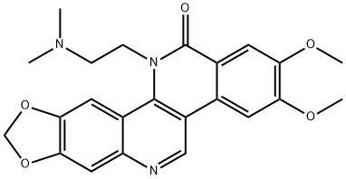 Benzo[c][1,3]benzodioxolo[5,6-h][1,6]naphthyridin-13(12H)-one, 12-[2-(dimethylamino)ethyl]-2,3-dimethoxy-,500214-53-9,结构式