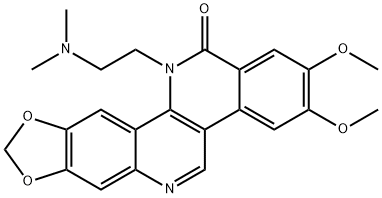 Benzo[c][1,3]benzodioxolo[5,6-h][1,6]naphthyridin-13(12H)-one, 12-[2-(dimethylamino)ethyl]-2,3-dimethoxy- Structure