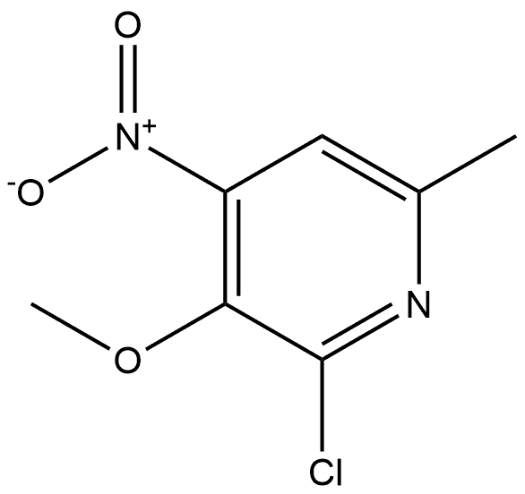 2-chloro-3-methoxy-6-methyl-4-nitropyridine 结构式