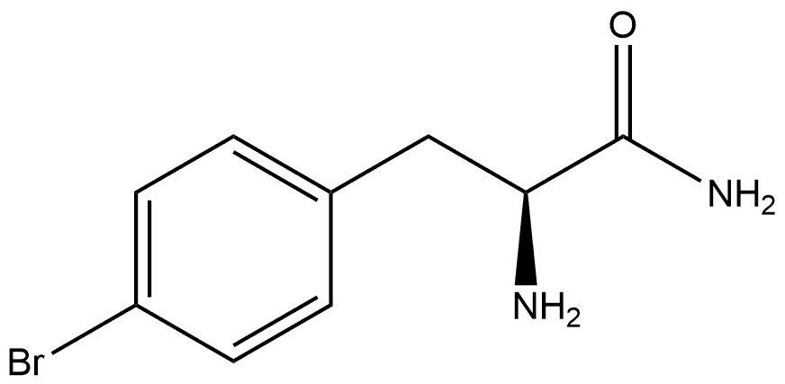 Benzenepropanamide, α-amino-4-bromo-, (αS)- Structure