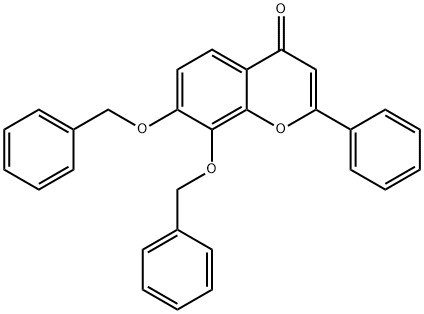 4H-1-Benzopyran-4-one, 2-phenyl-7,8-bis(phenylmethoxy)- Struktur