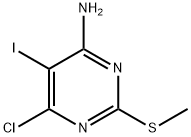 4-Pyrimidinamine, 6-chloro-5-iodo-2-(methylthio)- 结构式