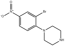 Piperazine, 1-(2-bromo-4-nitrophenyl)- Structure