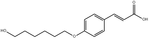 2-Propenoic acid, 3-[4-[(6-hydroxyhexyl)oxy]phenyl]-, (2E)-, 503000-67-7, 结构式