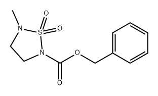 1,2,5-Thiadiazolidine-2-carboxylic acid, 5-methyl-, phenylmethyl ester, 1,1-dioxide Struktur