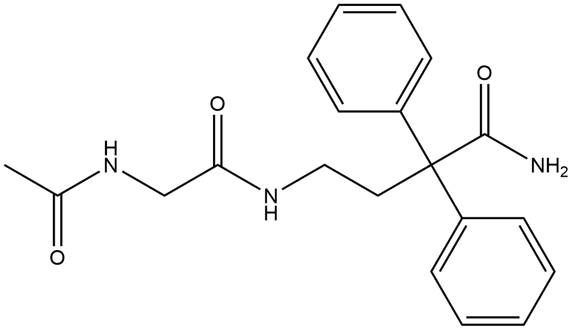 4-(2-acetamidoacetamido)-2,2-diphenylbutanamide,503598-13-8,结构式