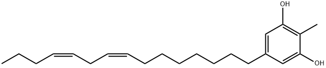 1,3-Benzenediol, 2-methyl-5-(8Z,11Z)-8,11-pentadecadien-1-yl- Structure