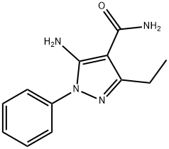 1H-Pyrazole-4-carboxamide, 5-amino-3-ethyl-1-phenyl- Structure