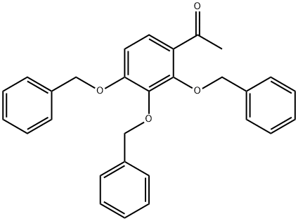Ethanone, 1-[2,3,4-tris(phenylmethoxy)phenyl]- 化学構造式