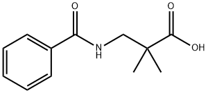 Propanoic acid, 3-(benzoylamino)-2,2-dimethyl- Structure