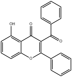 3-ベンゾイル-5-ヒドロキシフラボン 化学構造式