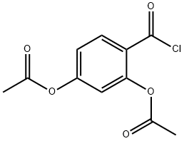 Benzoyl chloride, 2,4-bis(acetyloxy)- Struktur