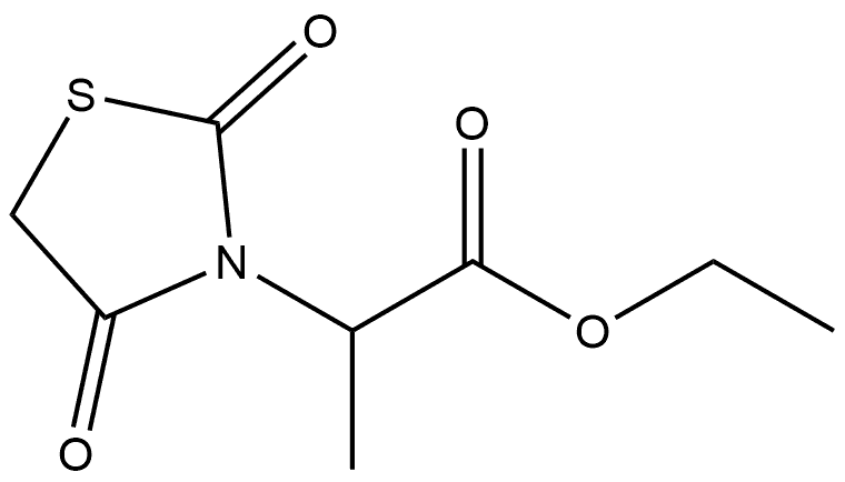 3-Thiazolidineacetic acid, α-methyl-2,4-dioxo-, ethyl ester Structure