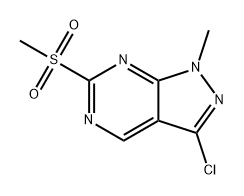1H-Pyrazolo[3,4-d]pyrimidine, 3-chloro-1-methyl-6-(methylsulfonyl)- Struktur
