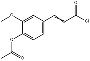 2-Propenoyl chloride, 3-[4-(acetyloxy)-3-methoxyphenyl]- 化学構造式