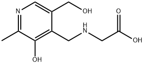 Glycine, N-[[3-hydroxy-5-(hydroxymethyl)-2-methyl-4-pyridinyl]methyl]- Struktur