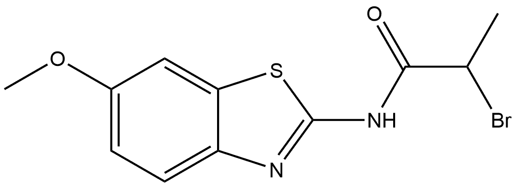2-Bromo-N-(6-methoxy-2-benzothiazolyl)propanamide 结构式