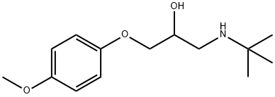 2-Propanol, 1-[(1,1-dimethylethyl)amino]-3-(4-methoxyphenoxy)- Structure