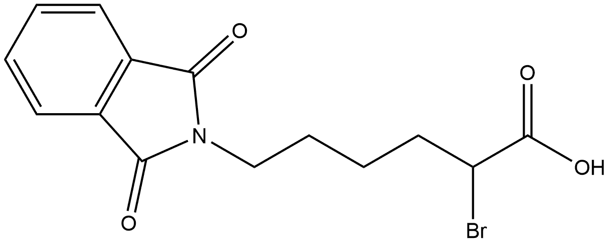 2H-Isoindole-2-hexanoic acid, α-bromo-1,3-dihydro-1,3-dioxo- 化学構造式