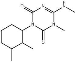 1,3,5-Triazine-2,4(1H,3H)-dione, 3-(2,3-dimethylcyclohexyl)-1-methyl-6-(methylamino)- Structure