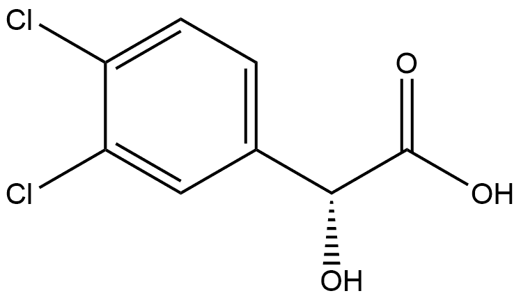 (R)-2-(3,4-二氯苯基)-2-羟基乙酸, 51359-76-3, 结构式