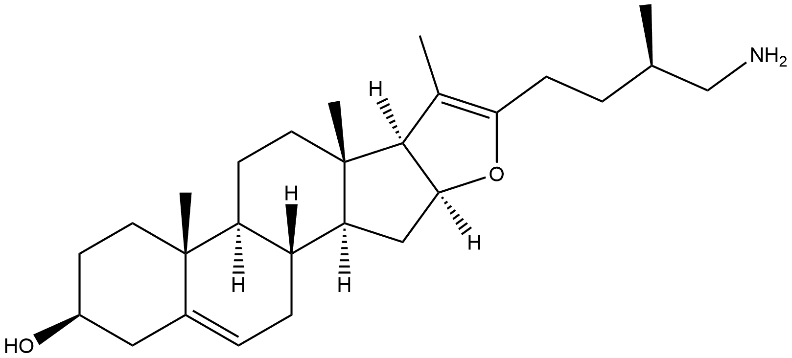 Furosta-5,20(22)-dien-3-ol, 26-amino-, (3β,25R)- Struktur