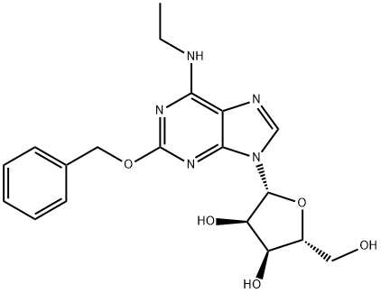 (2R,3R,4S,5R)-2-(2-(Benzyloxy)-6-(ethylamino)-9H-purin-9-yl)-5-(hydroxymethyl)tetrahydrofuran-3,4-diol Structure
