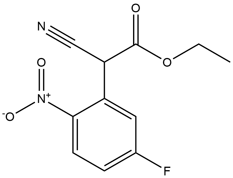 Benzeneacetic acid, α-cyano-5-fluoro-2-nitro-, ethyl ester Structure