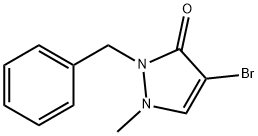 2-苄基-4-溴-1-甲基-1H-吡唑-3(2H)-酮 结构式