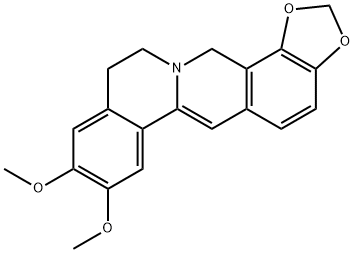 12H-Benzo[a]-1,3-benzodioxolo[4,5-g]quinolizine, 11,14-dihydro-8,9-dimethoxy- Struktur