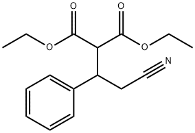 Propanedioic acid, 2-(2-cyano-1-phenylethyl)-, 1,3-diethyl ester Structure