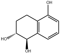 1,2,5-Naphthalenetriol, 1,2,3,4-tetrahydro-, trans- (9CI) 化学構造式