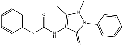 Urea, N-(2,3-dihydro-1,5-dimethyl-3-oxo-2-phenyl-1H-pyrazol-4-yl)-N'-phenyl- Structure