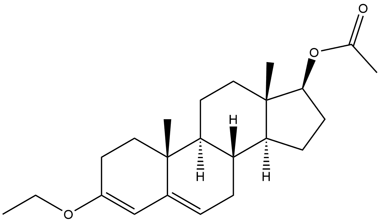 3-ETHOXYANDROSTA-3,5-DIEN-17Β-YL ACETATE,52091-98-2,结构式