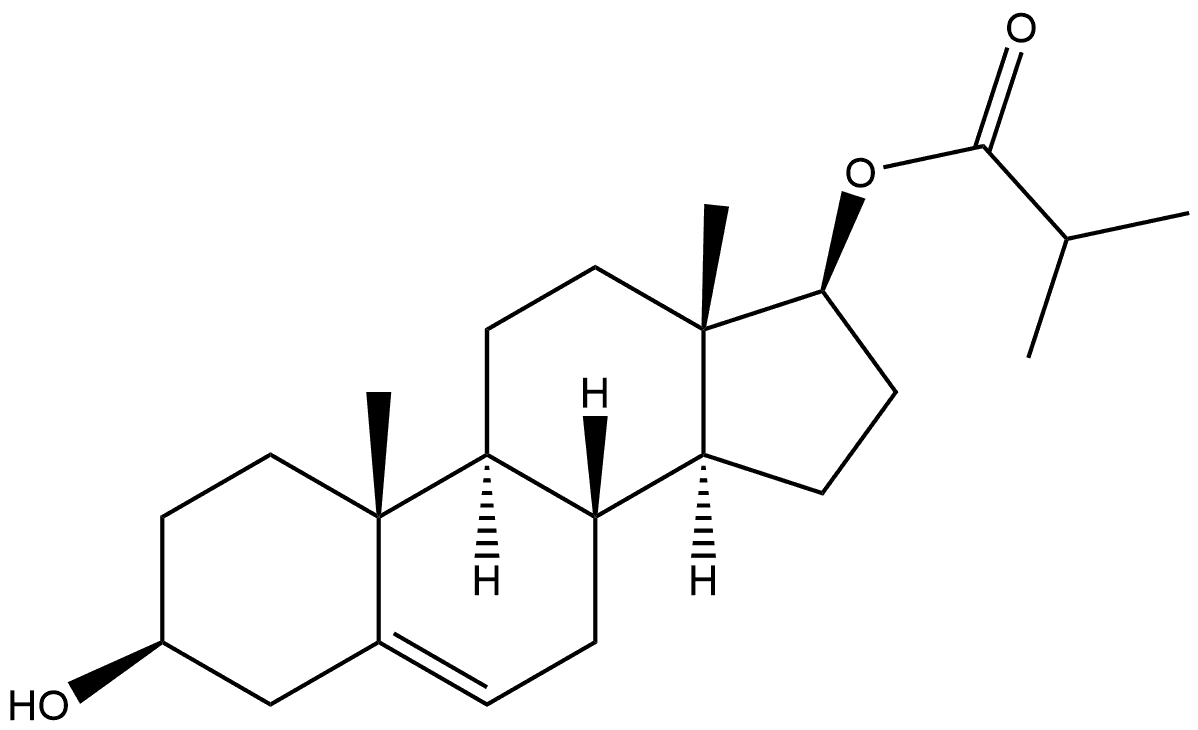 Androst-5-ene-3,17-diol, 17-(2-methylpropanoate), (3β,17β)- (9CI) Structure