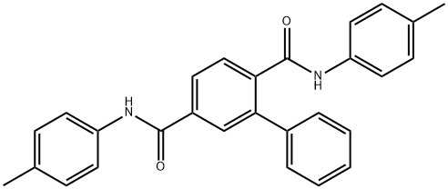 N~2~,N~5~-bis(4-methylphenyl)[1,1'-biphenyl]-2,5-dicarboxamide Structure
