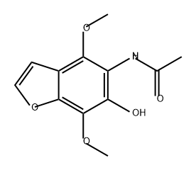 Acetamide, N-(6-hydroxy-4,7-dimethoxy-5-benzofuranyl)-,52631-79-5,结构式
