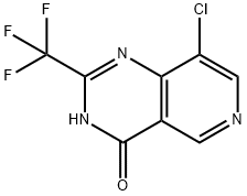 Pyrido[4,3-d]pyrimidin-4(3H)-one, 8-chloro-2-(trifluoromethyl)- Structure