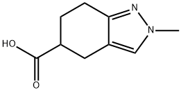 2-methyl-4,5,6,7-tetrahydro-2H-indazole-5-carboxy
lic acid 结构式