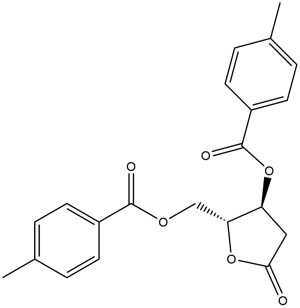 D-erythro-Pentonic acid, 2-deoxy-, γ-lactone, 3,5-bis(4-methylbenzoate) Structure