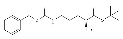 L-Ornithine, N5-[(phenylmethoxy)carbonyl]-, 1,1-dimethylethyl ester Struktur