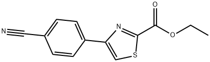 2-Thiazolecarboxylic acid, 4-(4-cyanophenyl)-, ethyl ester Struktur
