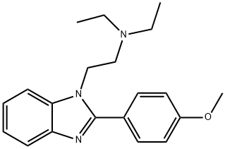 2-(2-(4-methoxybenzyl)-1H-benzo[d]imidazol-1-yl)-N,N-diethylethanamine Struktur
