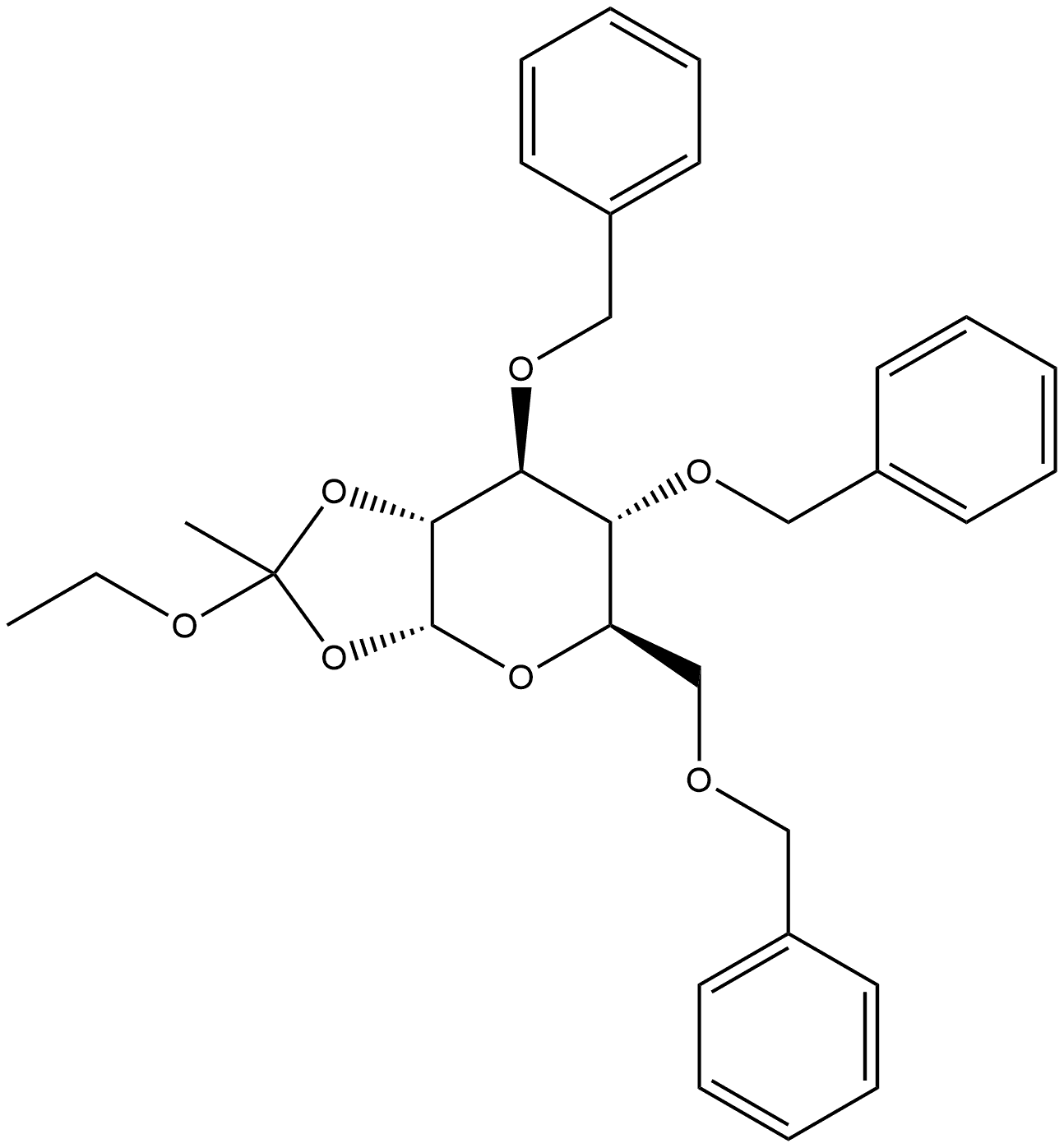 α-D-Glucopyranose, 1,2-O-(1-ethoxyethylidene)-3,4,6-tris-O-(phenylmethyl)-