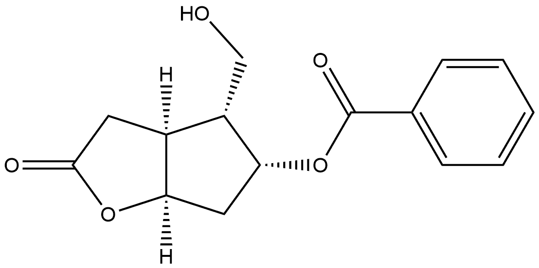 2H-Cyclopenta[b]furan-2-one, 5-(benzoyloxy)hexahydro-4-(hydroxymethyl)-, [3aS-(3aα,4α,5α,6aα)]- (9CI) Structure