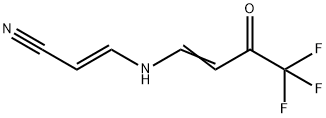 2-Propenenitrile, 3-[(4,4,4-trifluoro-3-oxo-1-buten-1-yl)amino]-, (2E)- 化学構造式