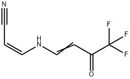 2-Propenenitrile, 3-[(4,4,4-trifluoro-3-oxo-1-buten-1-yl)amino]-, (2Z)- 化学構造式